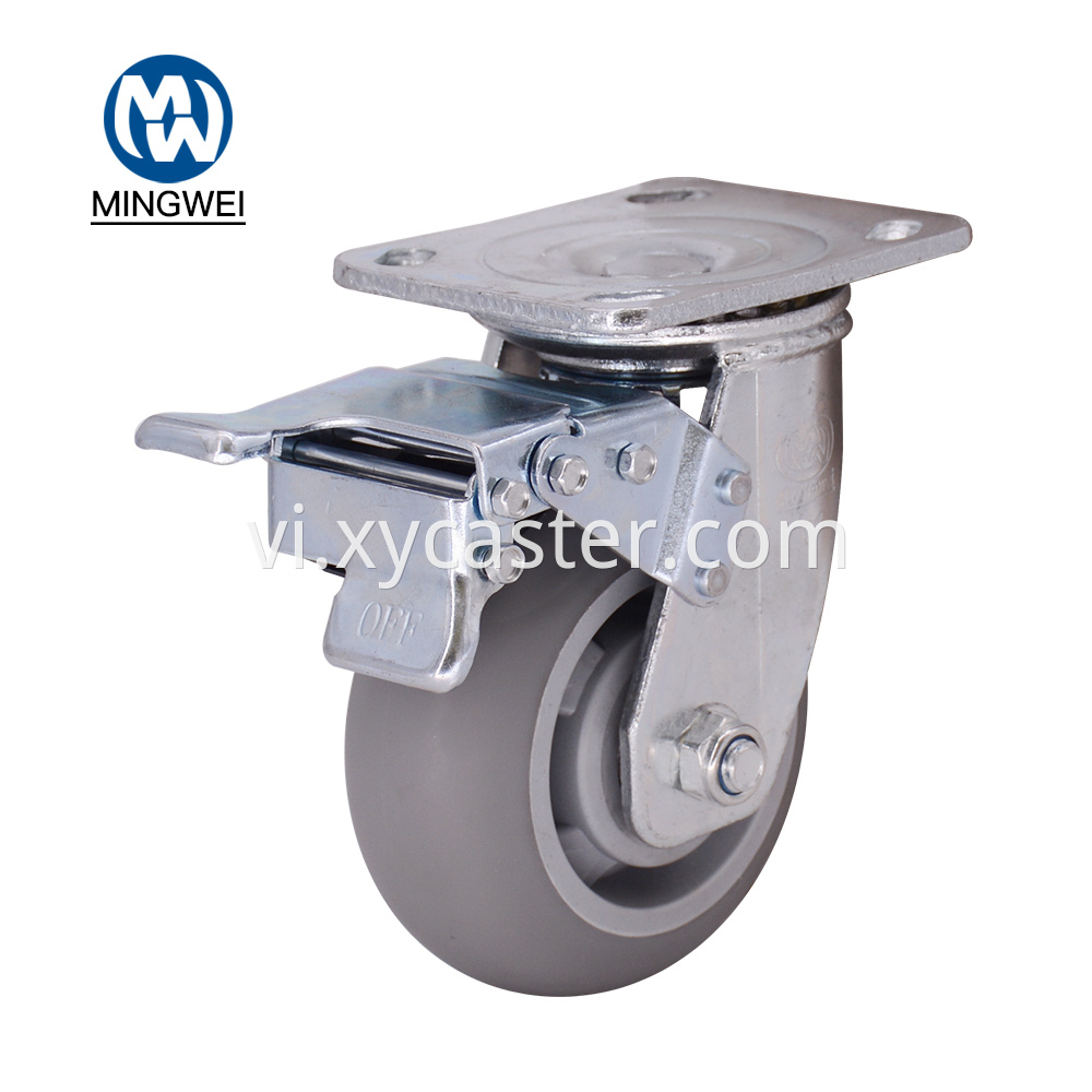 5 Inch Tpr Brake Caster